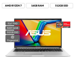 ASUS - Portátil Vivobook 15 | AMD Ryzen 7 | 16GB de RAM | 512GB SSD de almacenamiento | Windows 11 |15.6 Pulgadas | M1502YA-NJ180W | Computador portátil