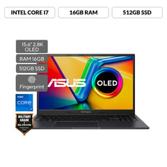 ASUS - PortátilASUS Vivobook 15X OLED | Intel Core i7 | 16GB de RAM | 512GB SSD de almacenamiento | Windows 11 |15.6 Pulgadas | K3504VA-MA531W | Computador portátil