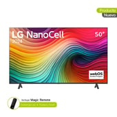 LG - Televisor LG NANO CELL 50 pulgadas 4K UHD Smart TV AI webOS24, 50NANO80TSA
