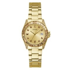 GUESS - Reloj Mujer OPALINE. Reloj Acero Inoxidable Dorado GW0475L1