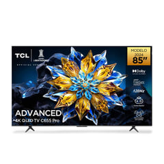 TCL - Televisor 85 Pulgadas 85C655 PRO QLED 4K UHD