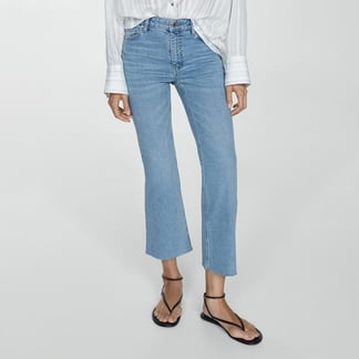 MANGO - Jean Flare Mujer Tiro alto