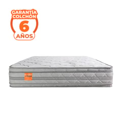 COLCHONES ROMANCE RELAX - Colchón Doble Firme con Pillow Espumado Power Mercurio 140 x 190 cm + Sabanas Romance Relax - Precio de Aniversario