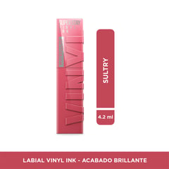 MAYBELLINE - Labial larga duración Labial Vinyl Ink Pink Sultry 4.2 ml