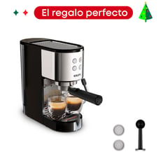 KRUPS - Cafetera Espresso Manual Divine | 15 Bares | Espumador de leche