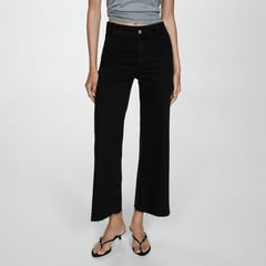 MANGO - Jean Culotte Mujer Tiro alto