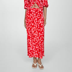 MANGO - Falda Maxi Mujer con Estampado