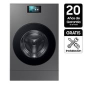 SAMSUNG - Lavadora Secadora Eléctrica 26 kg Bespoke AI Laundry Combo WD26DB8995BZCO | Heat Pump - Secado Óptimo en 50% Menos Tiempo