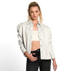 DENIMLAB - Chaqueta Mujer Taches de Algodón