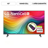 LG - Televisor NANOCELL|43 Pulgadas| Smart TV 43NANO80TSA|Incluye Magic Remote