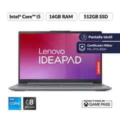 LENOVO - Portátil Ideapad Slim 3 | Intel Core i5 Serie H | 16GB de RAM | 512GB SSD de Almacenamiento | Windows 11 | Pantalla 15.6 pulgadas Touch | IP Slim 3 | Computador Portátil