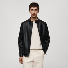 MANGO - Chaqueta Efecto cuero Hombre