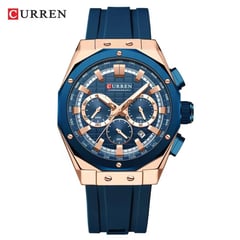 CURREN - Reloj para Hombre KREe0904 . Reloj Análogo Silicona Azul