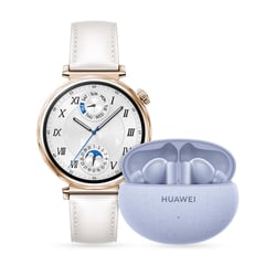 HUAWEI - Smartwatch GT5 41MM | 5 ATM resistencia al agua | pantalla AMOLED táctil a color + Freebuds 5i