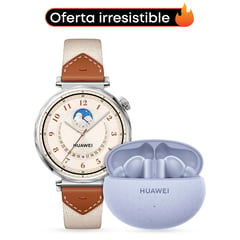 HUAWEI - Smartwatch GT5 41MM | 5 ATM resistencia al agua | pantalla AMOLED táctil a color + Freebuds 5i