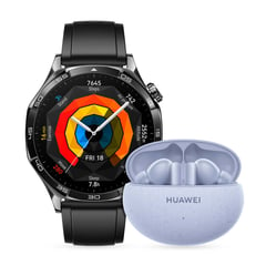 HUAWEI - Smartwatch GT5 46MM | 5 ATM resistencia al agua | pantalla AMOLED táctil a color + Freebuds 5i