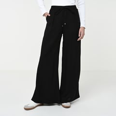 BASEMENT - Pantalón Wide Leg Mujer Tiro alto