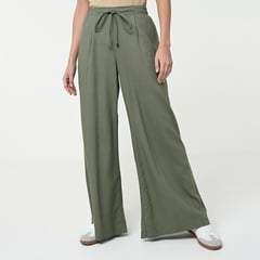 BASEMENT - Pantalón Wide Leg Mujer Tiro alto