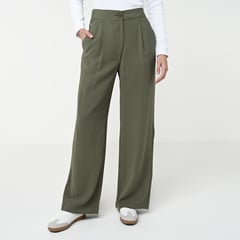 BASEMENT - Pantalón Culotte Mujer Tiro alto