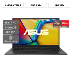 ASUS - Portátil Vivobook Go 15 | AMD Ryzen 5 | 8GB de RAM | 1TB SSD de almacenamiento | Windows 11 |15.6 Pulgadas | E1504FA-NJ749W | Computador portátil