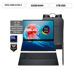 ASUS - Portátil Zenbook Duo OLED | Intel Core Ultra 9 | 32GB de RAM | 1TB SSD de almacenamiento | Windows 11 | 14 pulgadas | UX8406MA-PZ026W | Computador portátil