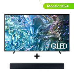 SAMSUNG - Combo Televisor + Barra | 55 pulgadas QLED 4K QN55Q60 | Barra de sonido HWC400.