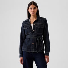 GAP - Chaqueta de jean Mujer Ajustada de Algodón