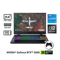 ACER - Portátil Gamer Nitro 5|Geforce RTX 3050|Intel Core i5 | 8GB de RAM | 512GB SSD de Almacenamiento | Windows 11 | Pantalla 15.6 pulgadas | AN515-58-51S2 | Computador portátil