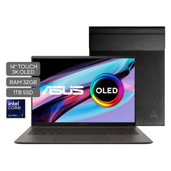 ASUS - Portátil Zenbook S14 OLED | Intel Core Ultra7 | 32GB de RAM | 1TB SSD de almacenamiento | Windows 11 |14 Pulgadas | UX5406SA-PZ023W | Computador portátil