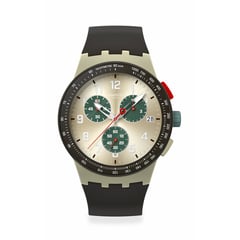 SWATCH - Reloj Unisex OBSIDIAN INK. Reloj Silicona Beige SUST402