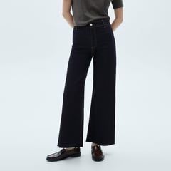 MANGO - Jean Culotte Mujer Tiro alto