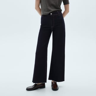 MANGO - Jean Culotte Mujer Tiro alto