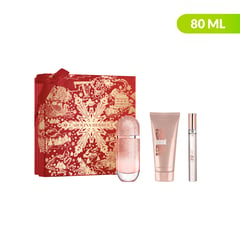 CAROLINA HERRERA - Set de Perfume 212 VIP Rosé Mujer Incluye: Perfume EDP 80 ml + Loción Corporal 100 ml + Elixir Eau de Parfum Elixir 10 ml