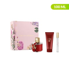 CAROLINA HERRERA - Set de Perfume Mujer Incluye: Perfume EDT 100 ml + Loción Corporal 100 ml + Eau de Toilette 10 ml