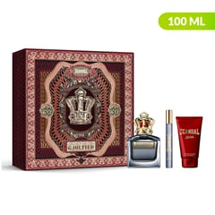 JEAN PAUL GAULTIER - Set de Perfume Hombre Scandal Incluye: Perfume 100 ml + All Over Gel de Baño 75 ml + Eau de Toilette For Him 10 ml