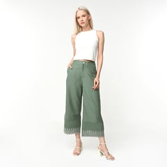 BASEMENT - Pantalón Culotte Mujer Tiro medio