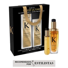 KERASTASE - Aceite capilar Pack Elixir ultime 75ml + Recarga Elixir Ultime 75ml Anti-frizz Set