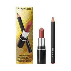 MAC COSMETICS - Sets de maquillaje labios MAC Mini duo Tiny Treasures Gift of Gold Incluye: 2 Productos