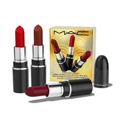 MAC COSMETICS - Sets de maquillaje labios MAC Trio mini labiales Lustreglass Everyday Luxury Gift of Gold Incluye: 1 Productos