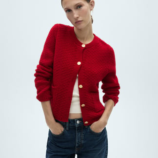 MANGO - Cardigan Mujer Tejido