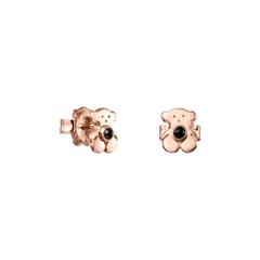 TOUS - Aretes Real Sisy con baño de oro rosa 18 kt sobre plata con Onix