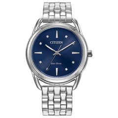 CITIZEN - Reloj Mujer Dress/Classic. Reloj Acero inoxidable Plateado FE7090-55L