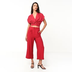 BASEMENT - Pantalón Culotte Mujer Tiro alto