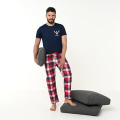 BEARCLIFF - Pijama Hombre Manga corta con Estampado