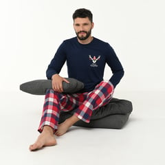 BEARCLIFF - Pijama Hombre Manga larga con Estampado