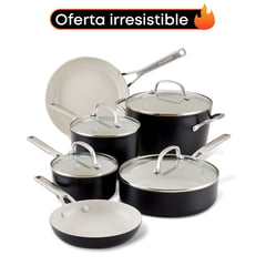 KITCHENAID - Juegos de ollas de cerámica Anodizado duro 10 piezas