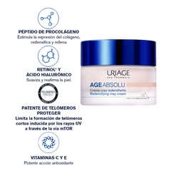 URIAGE - Tratamiento antiedad Age Absolu Crema Rose para Todo tipo de piel 50 ml