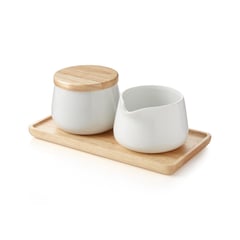 CRATE & BARREL - Azucarera y Cremera Merge en Porcelana 9 cm