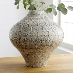 CRATE & BARREL - Jarrón Geo en Cerámica 34 cm