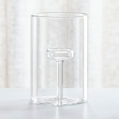 CRATE & BARREL - Candelabro de Vidrio para Tealights Elsa Grande